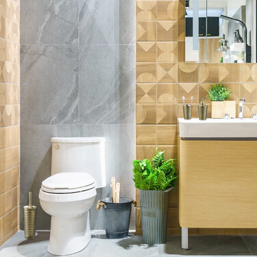 Relaxdays 5-Piece Bathroom Set Stainless Steel Gold