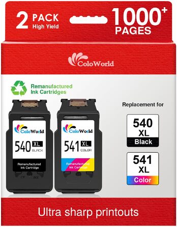 Комплект картриджів Canon PG-540XL та CL-541XL (чорний та кольоровий), підвищена ємність, для принтерів Pixma MG3650S, TS5150, TS5151, TS5100, MX535, MX475, MX395, MG4250