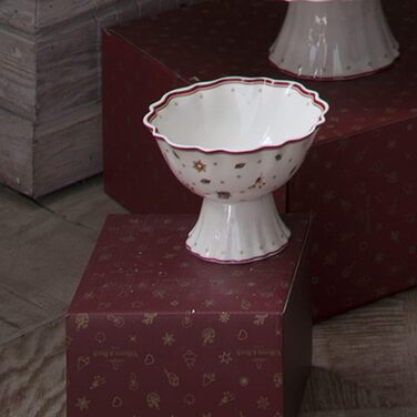 Десертна чаша на ніжці Villeroy & Boch Toy's Delight, преміум порцеляна, біло-червона