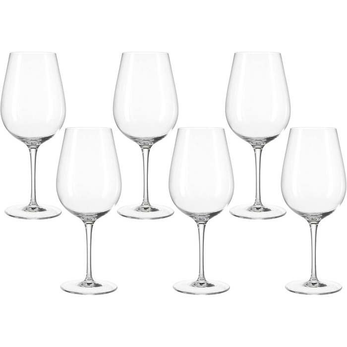 LEONARDO HOME Red Wine Glasses, Glass, Set of 6 (Pack of 1), 6