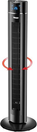 Вентилятор вежовий Unold 86855 Schwarz 60W, 230V: 3 швидкості, іонізація, таймер, коливання