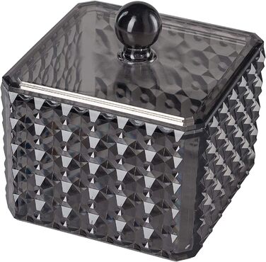 Організатор для ватних дисків та ватних паличок з акрилу з кришкою, косметичний бокс для зберігання