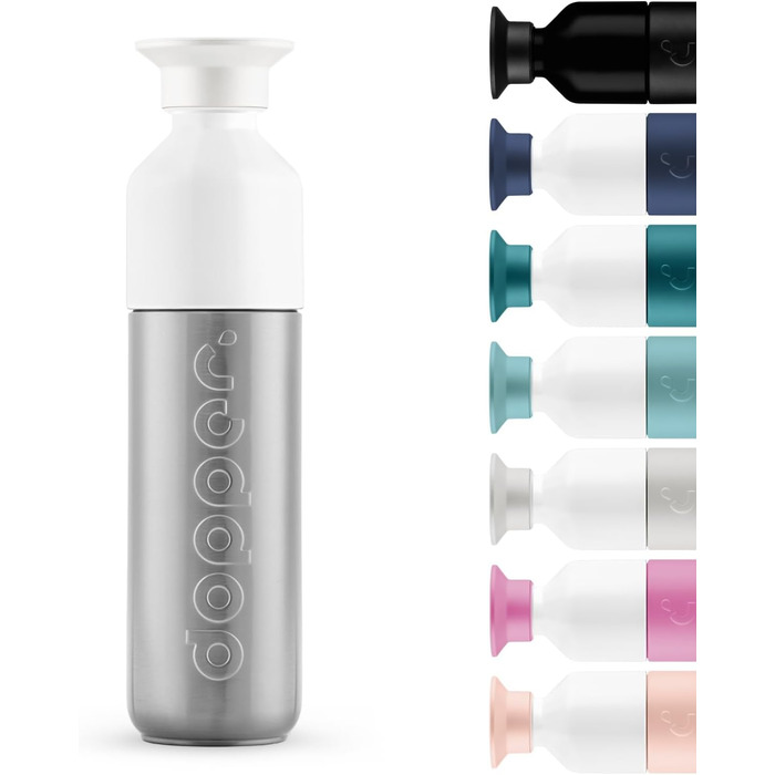 Dopper 580ml Insulated Stainless Steel Thermos Bottle - Leakproof, Keeps Drinks Cold for 24h/Hot for 9h - Thermobecher/Coffee Mug for Water, Tea