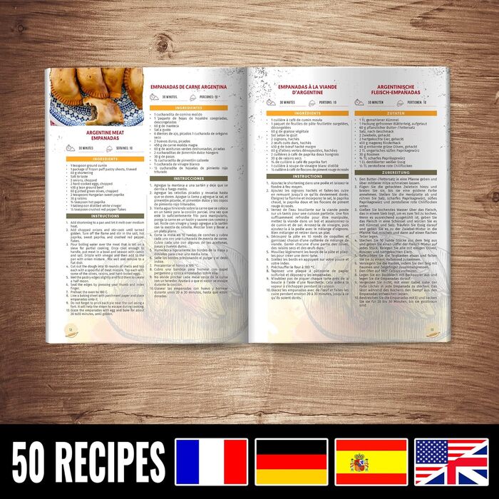 Форма для емпанада Tortillada Formen 15.5 см + Набір 7 предметів (рецепти, соусниці, вирізка, ніж)