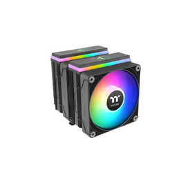 Thermaltake ASTRIA 600 ARGB - Потужний кулер CPU з двома баштами, 2x120mm PWM вентилятори, 6 теплових трубок Direct Contact, 265W TDP, тихий (26,8 dBA), 5V ARGB Sync, підтримка Intel LGA1851/1700, AMD AM5/AM4