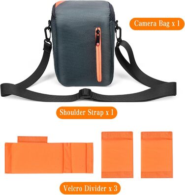 Сумка для камери FOSOTO: універсальна через плече для Canon, Nikon, Sony, Panasonic (SLR, Zoom, аксесуари)