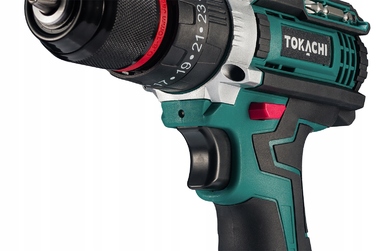 Акумуляторний шуруповерт Tokachi 21V (2x2 Агч) з металевим патроном та ударним режимом