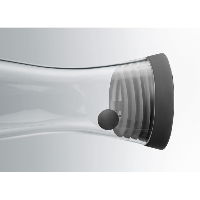 WMF Basic Water Carafe 1.5 Liter, Glass Carafe with Lid, Silicone Lid, CloseUp Closure