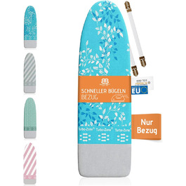 Чохол для прасувальної дошки для парогенератора (розмір L) | Універсальний до 140x50 см | Чохол для прасувальної дошки для швидкого та легкого прасування | Виготовлено в ЄС | Підходить для парогенераторів | Синій Lugano (Синій) L