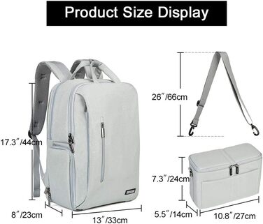 CADeN Рюкзак для камери: водонепроникний, антикрадійний, відділення для ноутбука 15.6'', для DSLR Canon, Nikon, Sony