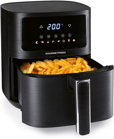 Фритюрниця повітряна Gourmetmaxx AirGenius 9 л з 2 відсіками | 8 програм | Сенсорний дисплей | Для 8 осіб
