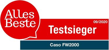 Електрична м'ясоподрібнювач Caso FW2000, 2000 Вт, з насадкою для печива, корпус з алюмінієвого лиття, 800 Вт, 2 кг/хв
