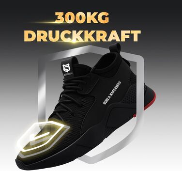 Робочі черевики з металевим носком: чоловічі та жіночі, легкі, дихаючі, розміри 37-48 EU