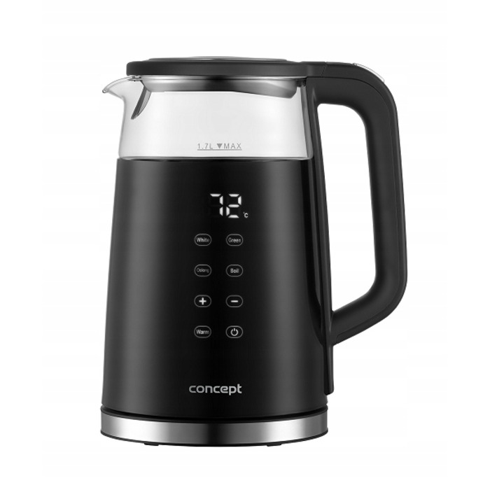 Електричний чайник Concept RK4100, 2200 Вт, 1,7 л, чорний