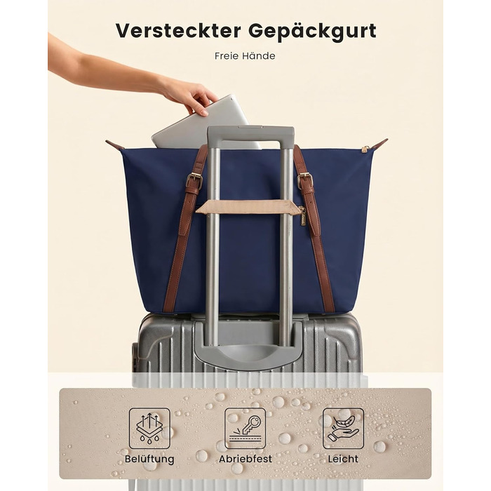 Сумка для ноутбука LOVEVOOK жіноча велика шопер для роботи, університету, школи (15.6 дюймів, синя)