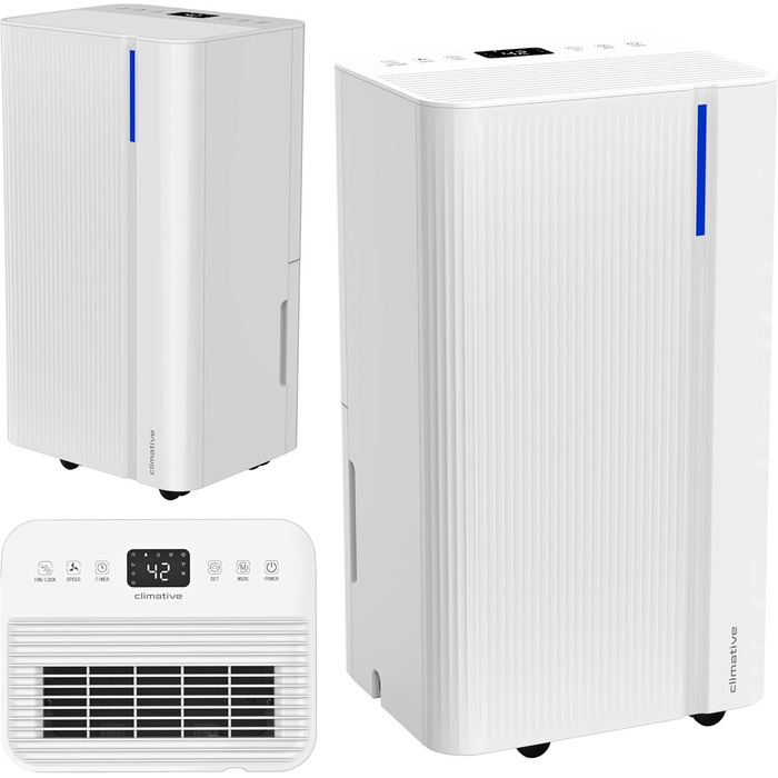 Електричний осушувач повітря Climative WAVE ION 12L/24h з Wi-Fi та очищувачем повітря для дому, квартири, ванної кімнати. Захист від вологи та плісняви до 20м²