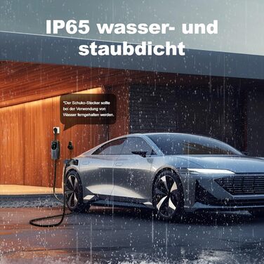 Кабель зарядки для електромобіля Type 2, 3.6kW, 5м, 6A-16A, LED-індикатор, IP65, EC11