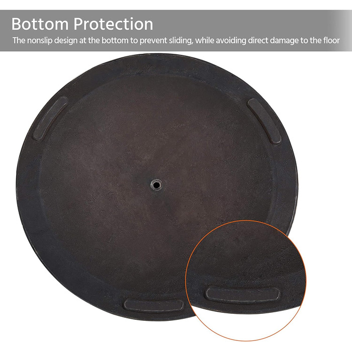 Yaheetech Umbrella Stand Balcony Umbrella Stand Market Umbrella Stand Umbrella Base Umbrella Stand for Umbrella Poles up to 38 mm / 48 mm, Bronze