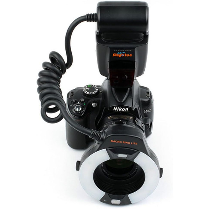 Кольцевий світловий прилад Meike MK-14EXT iTTL TTL LED для камер Nikon DSLR з гарячим башмаком