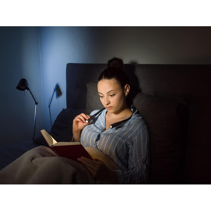 Wedo Looplight 25422101: Мобільна LED-лампа для читання з USB-C, 3 кольори світла, регульована яскравість, чорна