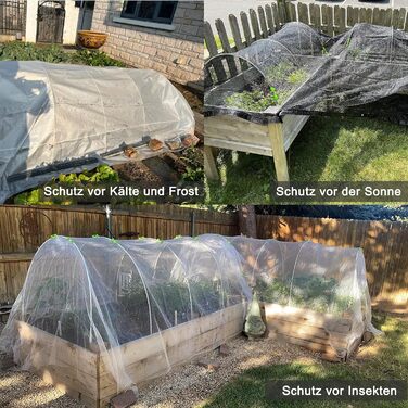 Neegool Plant Tunnels Arches, 50 PCS Raised Bed Arches, Greenhouse Arch with 6mm Plastic Wrapped, DIY Greenhouse Hoop, Cold Frame Tunnel.