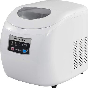 Машина для приготування льоду WOLTU 12 кг/24 год, 2.8 л, з самоочищенням, ABS, для дому, офісу, вечірки (біла)