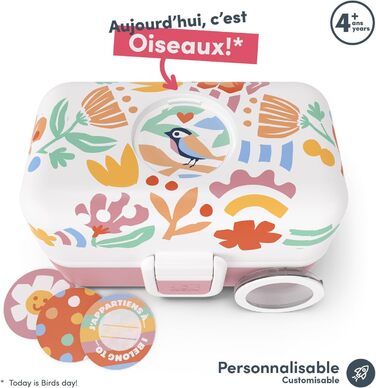Monbento Brotdose Kinder Tresor: Ланчбокс для дітей з 3 відділеннями, BPA-free, персоналізований, витримує протікання, ідеально для школи та пікніків