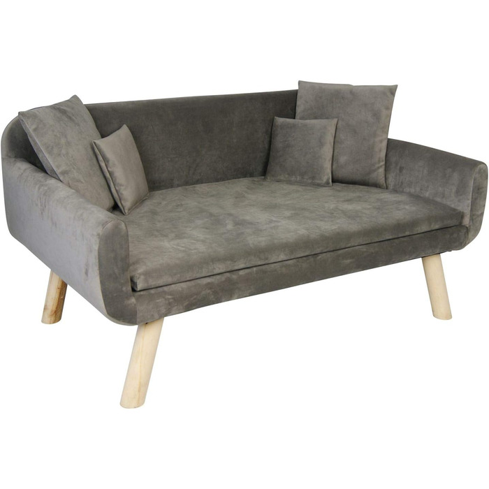 Крісло-лежанка для собак та котів Retro-Tiersofa Velvet з подушкою, розмір 2, бежевий