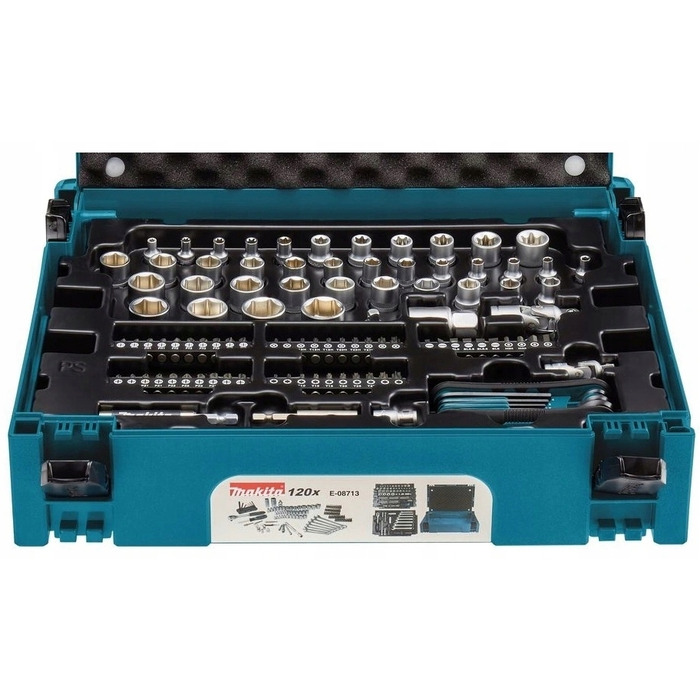 Набір ручних інструментів Makita E-08713 у кейсі Makpac, 120 предметів