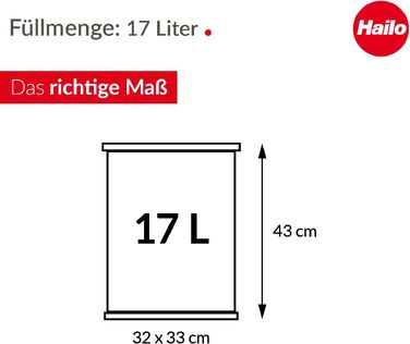 Педальний сміттєвий відро для кухні Hailo Öko uno Plus M, 17 л, сталь, з системою Soft Close, сріблястий