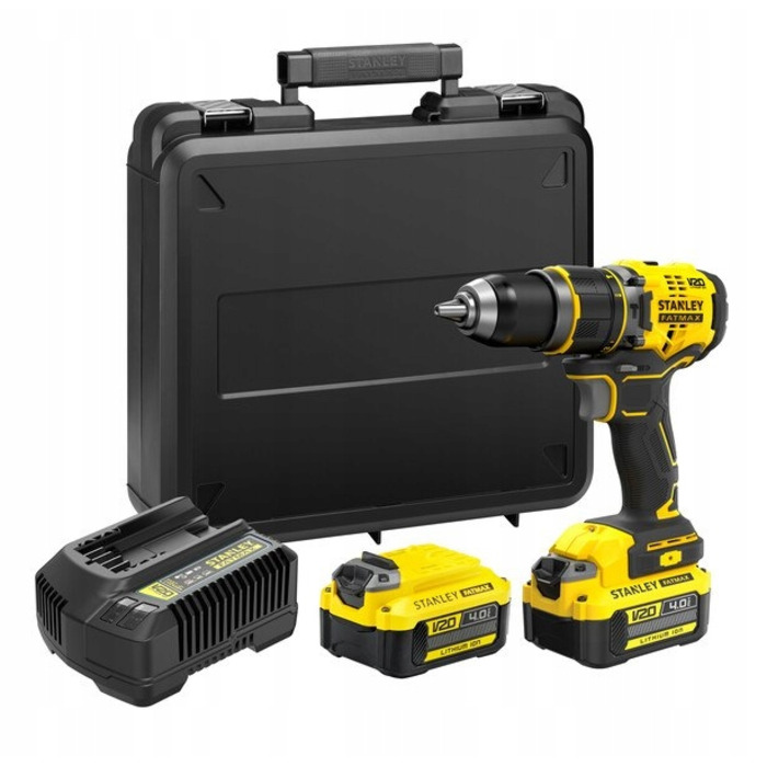 Ударний дриль-шурупокрут Stanley FatMax v20 SFMCD721M2K 18V (2x 4.0Аг) у кейсі