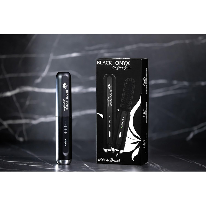 Випрямляч для волосся Black Brush Glättbürste: бездротовий, портативний, для подорожей, випрямляє волосся, підходить для тонкого волосся