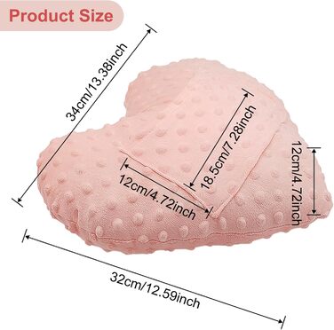 LYMOI Heart Surgery Pillow for Open Heart Surgery, Post-Heart Surgery Heart Pillow, Chest Pillow After Heart Surgery with Pocket, Heart Surgery Recovery Gifts for Patients Minky Dot (Pink)