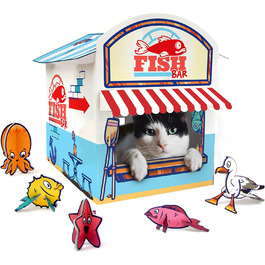 Katzenhaus Suck UK Tank з картону: іграшка, ліжко, аксесуар для котів. Оригінальний подарунок для кота, для дому та вулиці