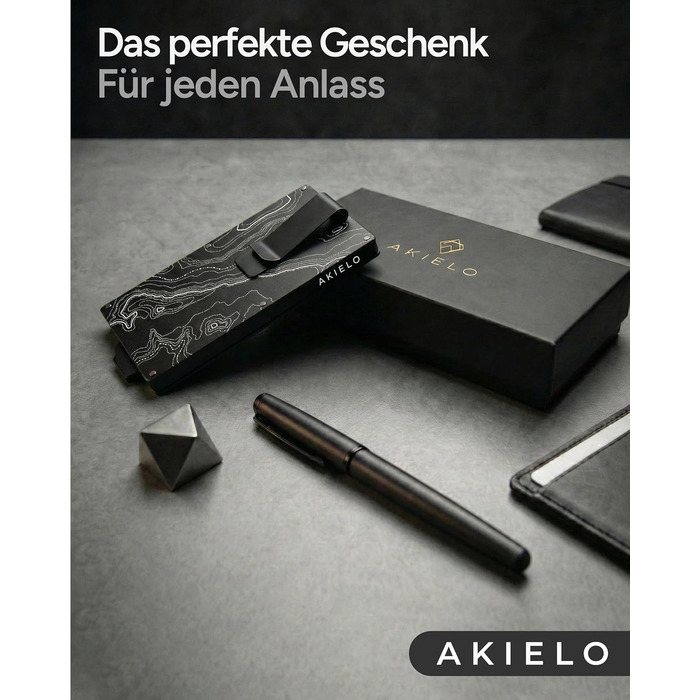 RFID захисне картхолдер Alpha Kollektion: мінімалістичний картхолдер для чоловіків з подарунковою коробкою