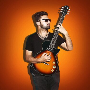 Електрогітара Donner Set LP-стиль 39 дюймів з чохлом, ременем та кабелем (Sunburst)