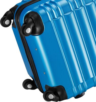 Набір валіз Zelsius 4 шт., блакитний | ABS, з кодовим замком, 4 колеса, внутрішній роздільник | Ручна валіза, 4 шт., Trolley, великий, набір валіз