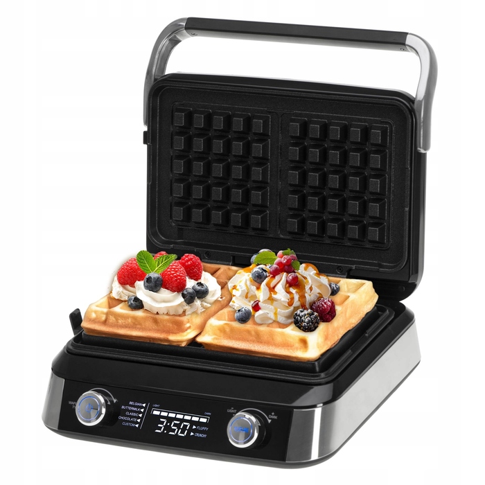 Вафельниця Adler AD 3084, 2400 Вт, LCD-дисплей, 5 програм, чорна