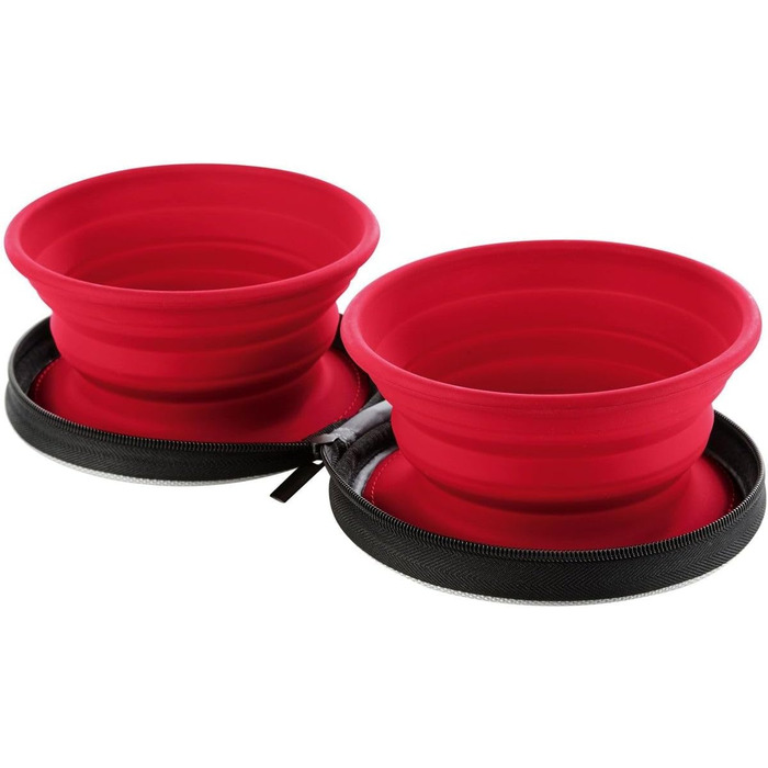 Силіконовий миска Hunter з кишенею, 750 мл, червоний колір, універсальний розмір