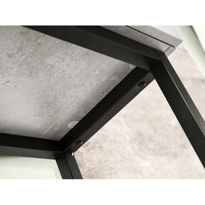 Консольний столик Mebel-Partner бетон, чорний матовий, 117 x 85 x 27 см