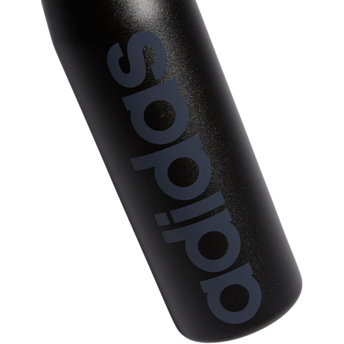 adidas 18/8 Stainless Steel Straw Top Metal Water Bottle, Black/Onix, 600 ml (20 oz)