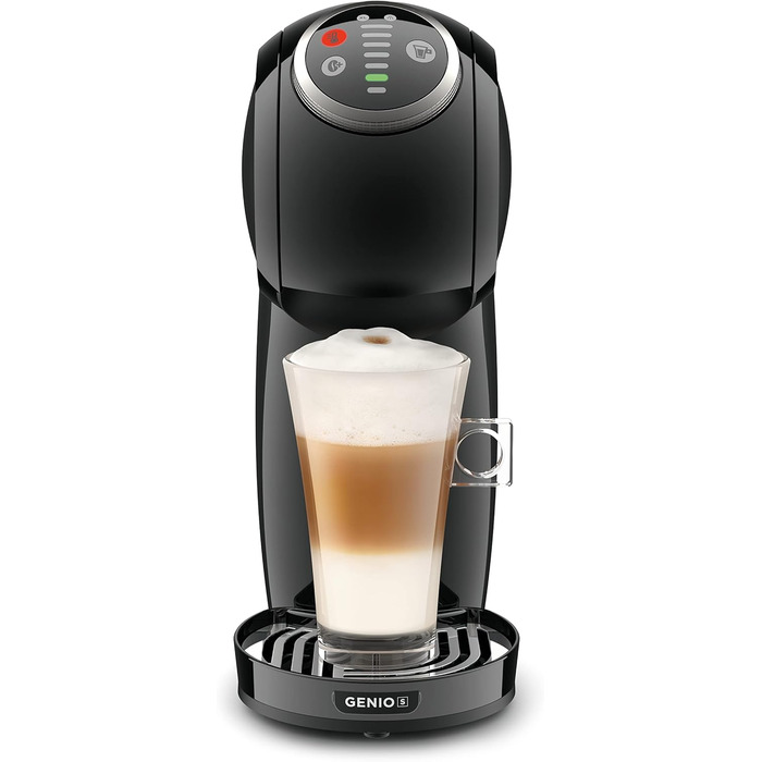 Кавомашина капсульна NESCAFÉ Dolce Gusto De'Longhi Genio S Plus EDG315.B, 0,8 л, чорна, для еспресо, капучино, латте
