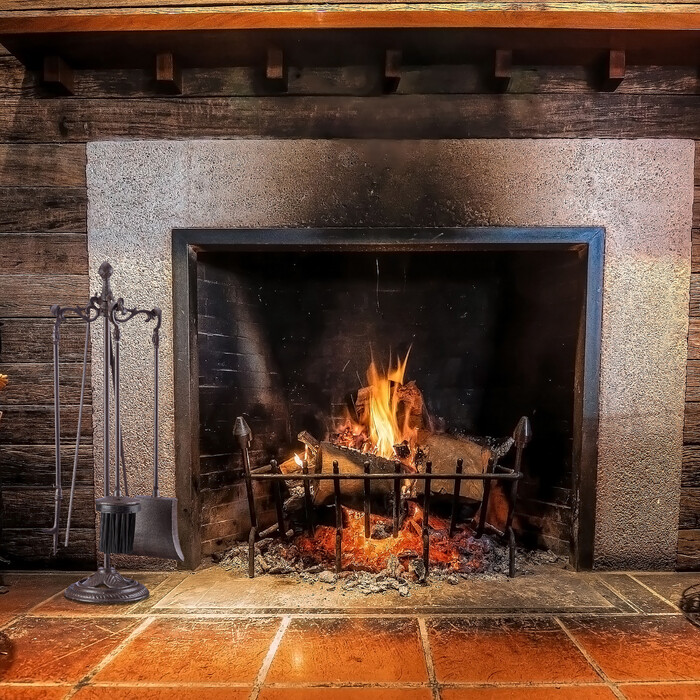 Relaxdays Fireplace Set, 5-Piece, Cast Iron