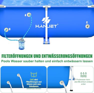 Басейн сталевий каркасний 110x110x35 см, блакитний - для саду та відпочинку