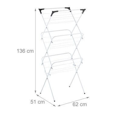 Relaxdays Folding Clothes Drying Rack