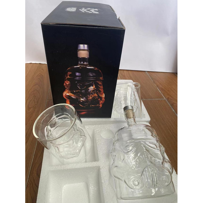 Whiskey Decanter and Whiskey Glasses Set, 750ML Whiskey Decanter Gifts for Men, Whiskey Set for Bourbon, Single Malt, Jameson, Irish, Wine, Scotch, Brandy (Bottle Set)