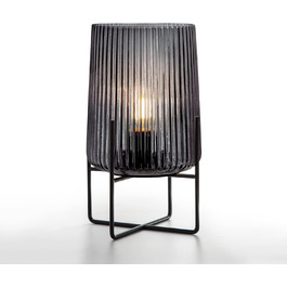 Настільна лампа бездротова, вінтажна, з таймером, акумуляторна LED лампа настільна, для дому та вулиці, сіра, розмір L