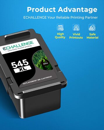 Картридж ECHALLENGE PG 545 XL чорний (замінник Canon 545), набір 2 шт. для принтерів Canon Pixma TS3350, TS3150, MG2550s, MG3050, MG2950, MX490, MX495, TR4550, TR4551