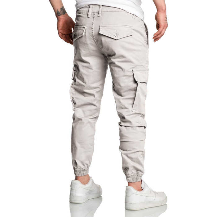 Чоловічі штани карго чинос джинси Herren Jogger R7020 світло-сірі (33W)