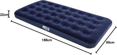 Надувне двоспальне ліжко Pavillo (188 x 99 x 22 см, односпальне)